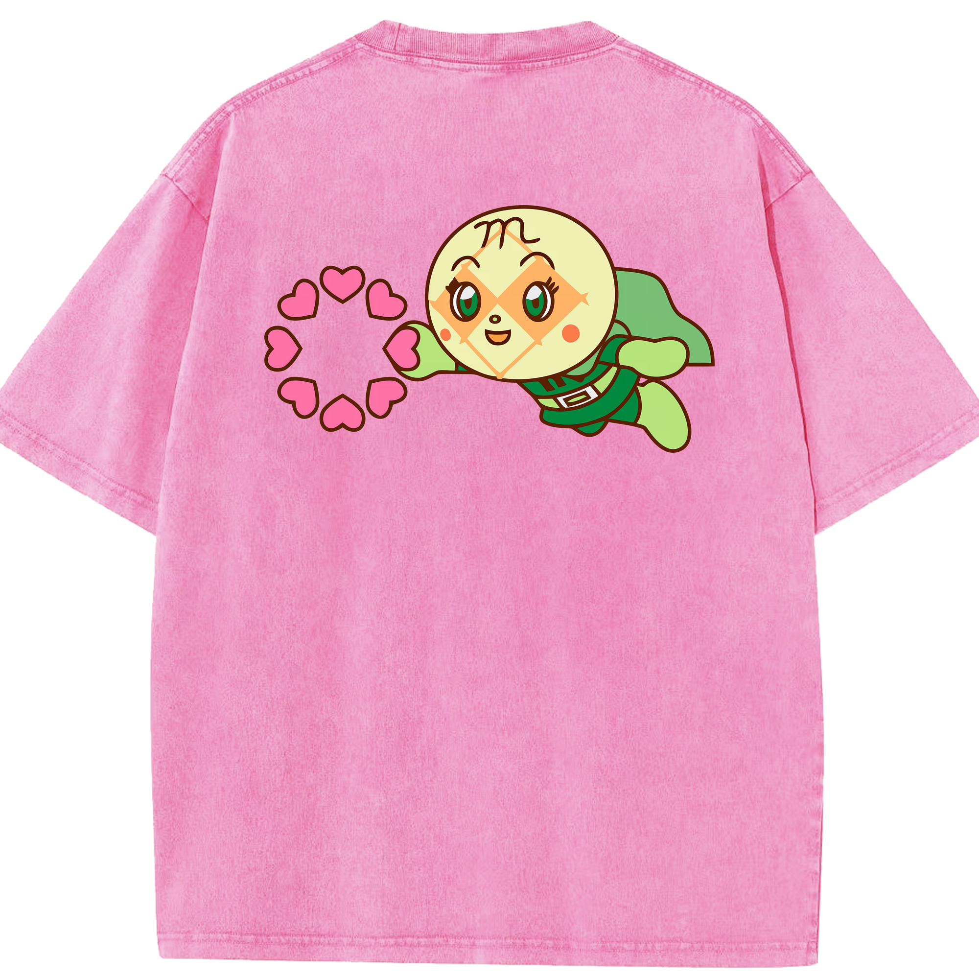（画像用） アンパンマン Anpanman 綿100% ヴィンテージ風 半袖Tシャツ（背面プリント）